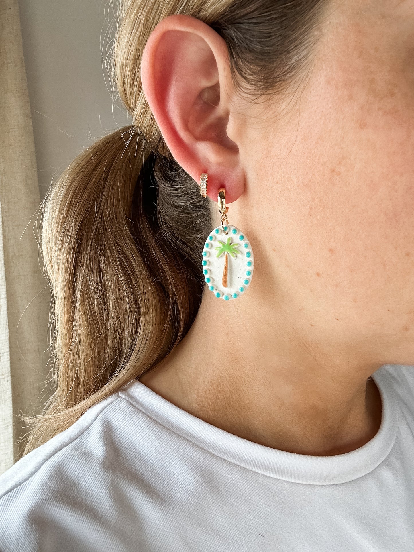 Tropical Palm Tree Earrings