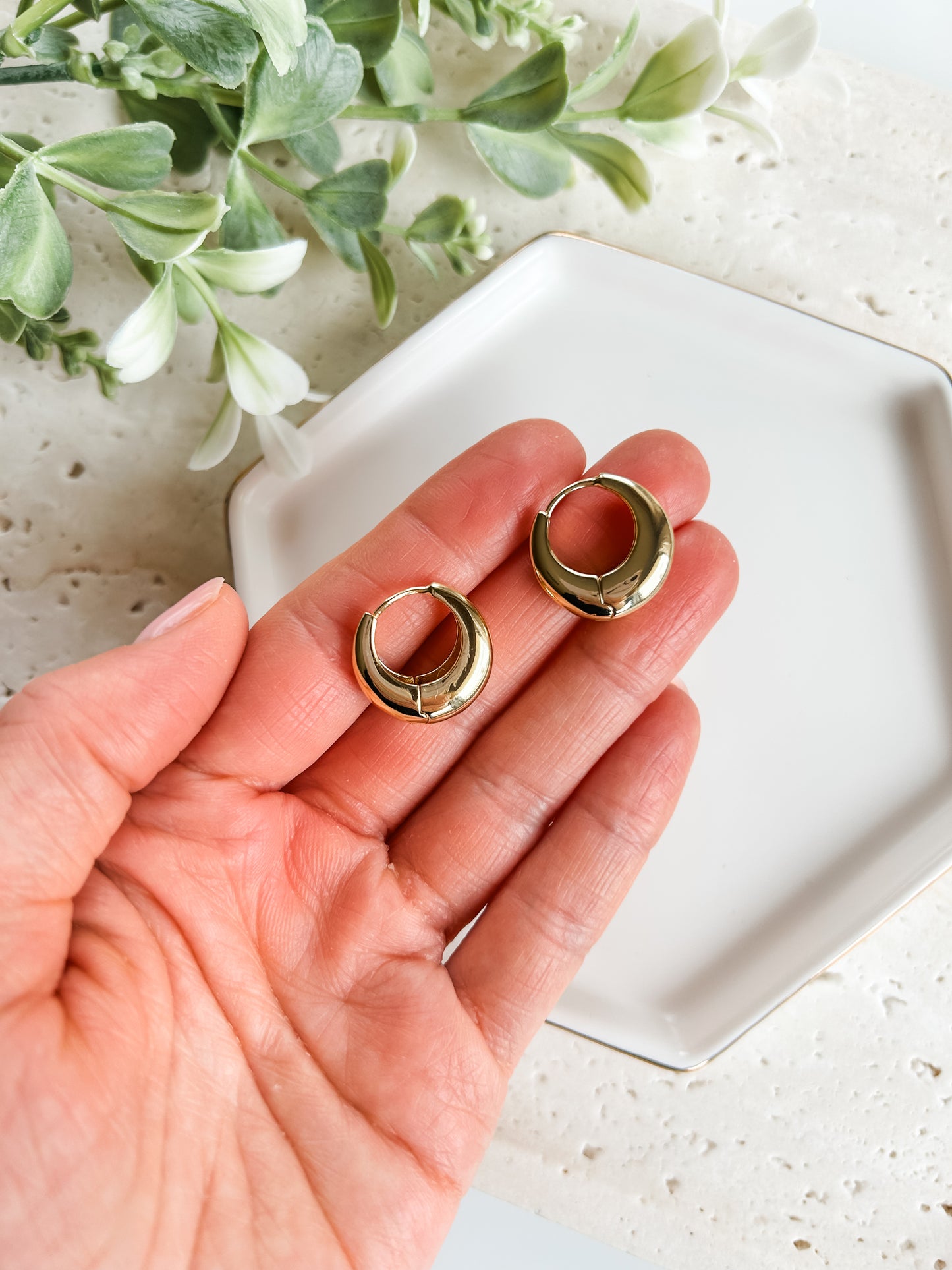Minimalist Dome Hoops | 14K Gold-Filled