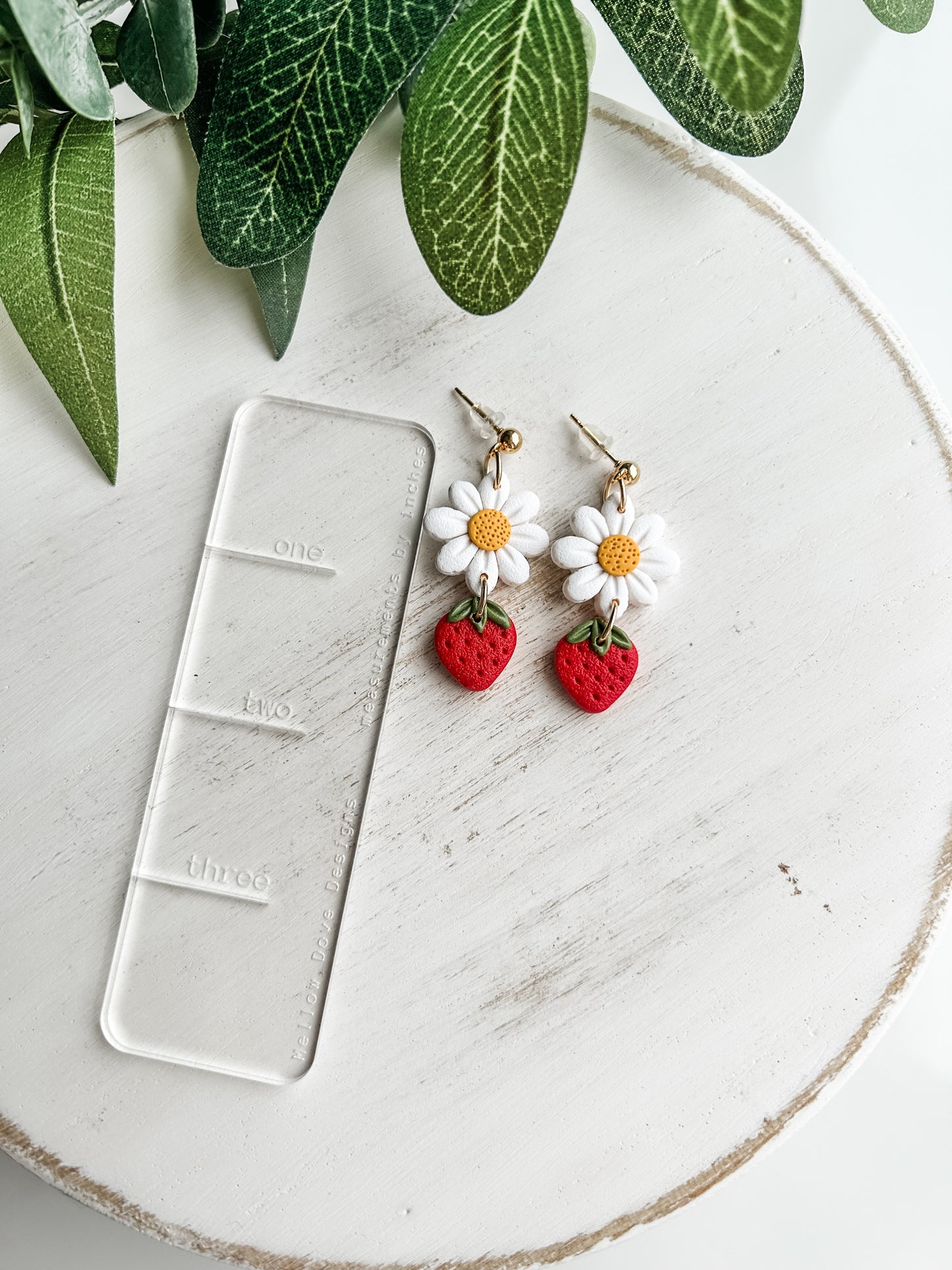 Strawberry + Flower Earrings