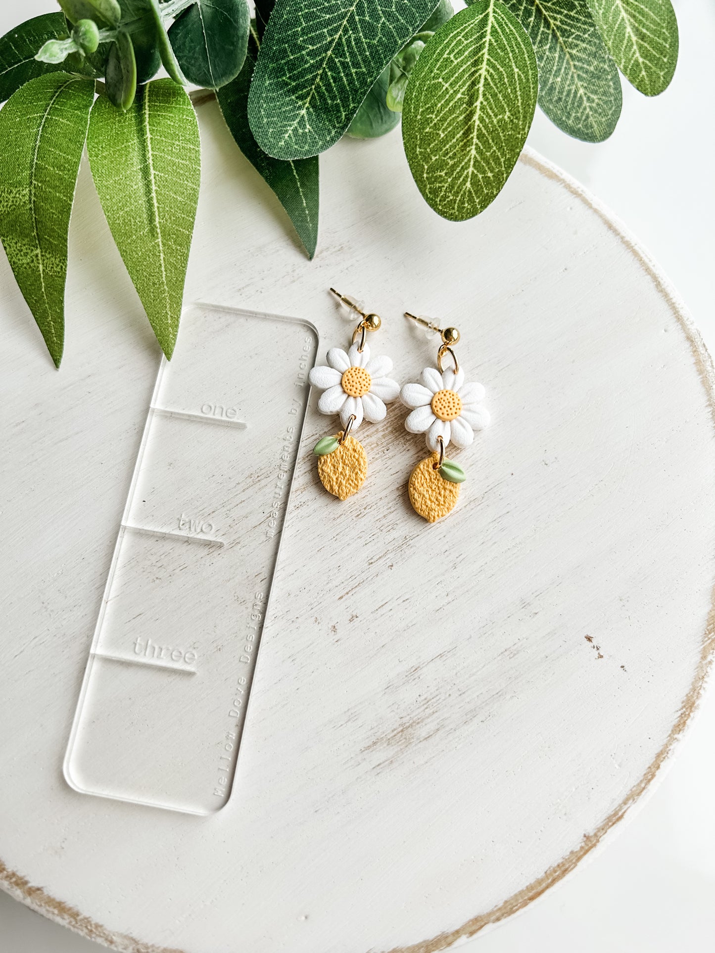 Lemon + Flower Earrings